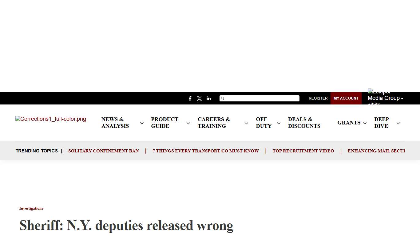 4 New York deputies released wrong inmate, gave her someone else's drugs